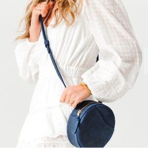 Portland Leather small Circle Crossbody Bag and Wallet - Deep water NWOT